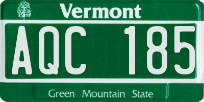 VT license plate AQC185