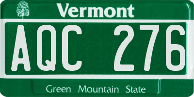 VT license plate AQC276