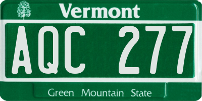 VT license plate AQC277