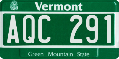 VT license plate AQC291