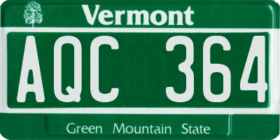 VT license plate AQC364