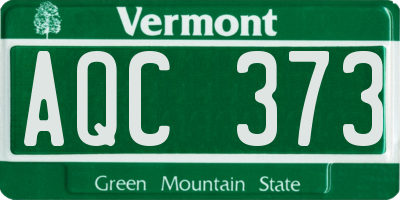 VT license plate AQC373