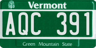 VT license plate AQC391