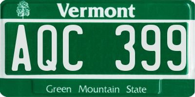 VT license plate AQC399