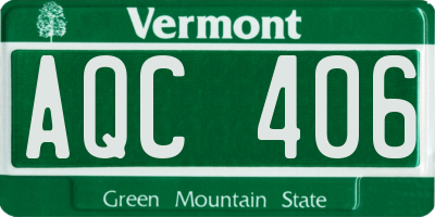 VT license plate AQC406