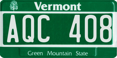 VT license plate AQC408