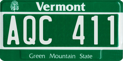 VT license plate AQC411