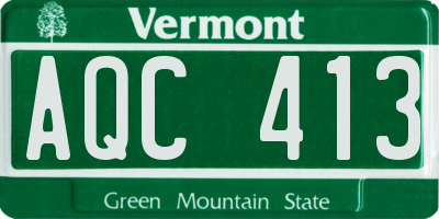 VT license plate AQC413