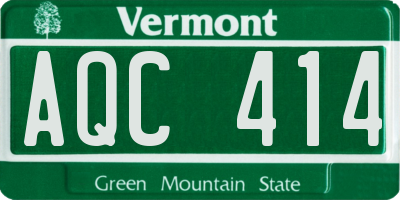 VT license plate AQC414