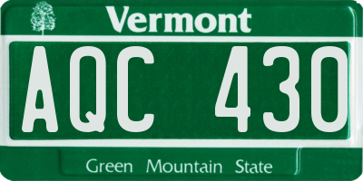 VT license plate AQC430