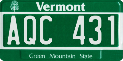 VT license plate AQC431