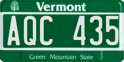 VT license plate AQC435