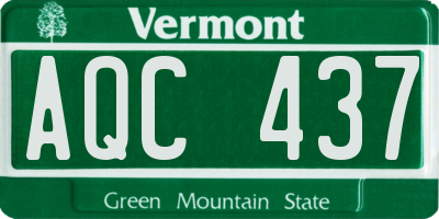VT license plate AQC437