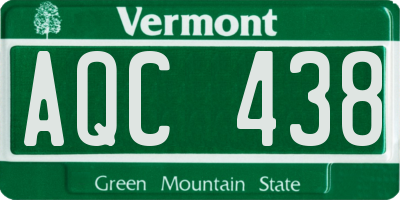 VT license plate AQC438