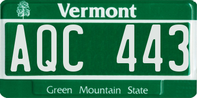 VT license plate AQC443