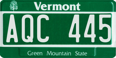 VT license plate AQC445