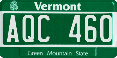 VT license plate AQC460
