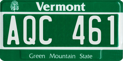 VT license plate AQC461