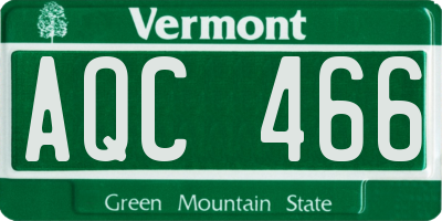 VT license plate AQC466