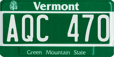 VT license plate AQC470