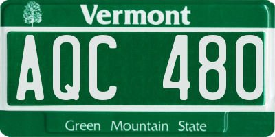 VT license plate AQC480