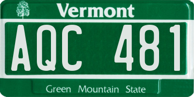 VT license plate AQC481