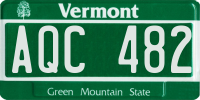 VT license plate AQC482