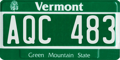 VT license plate AQC483