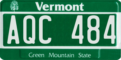 VT license plate AQC484