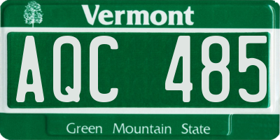 VT license plate AQC485