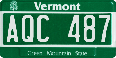 VT license plate AQC487