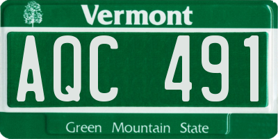 VT license plate AQC491