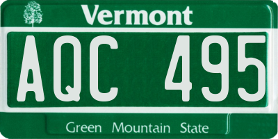 VT license plate AQC495