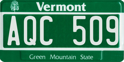 VT license plate AQC509