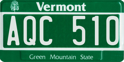 VT license plate AQC510