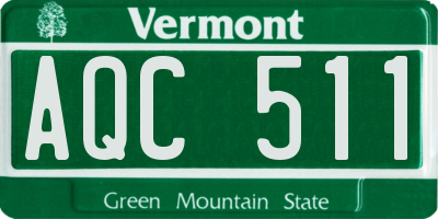 VT license plate AQC511