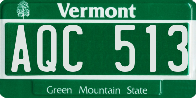 VT license plate AQC513
