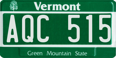 VT license plate AQC515