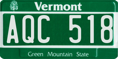 VT license plate AQC518