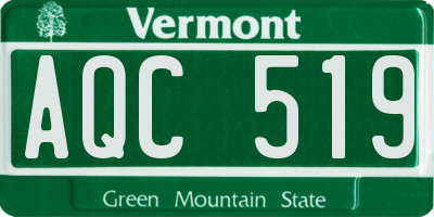VT license plate AQC519