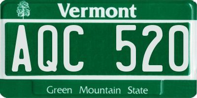 VT license plate AQC520