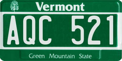 VT license plate AQC521