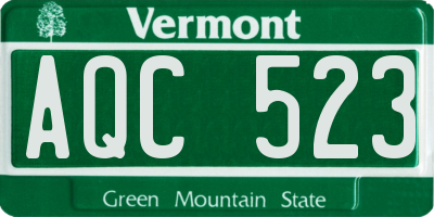 VT license plate AQC523
