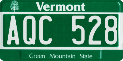 VT license plate AQC528