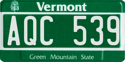 VT license plate AQC539