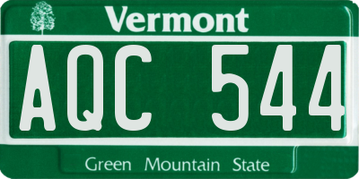 VT license plate AQC544
