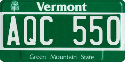VT license plate AQC550