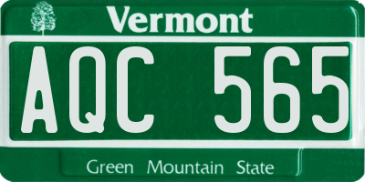 VT license plate AQC565