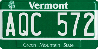 VT license plate AQC572