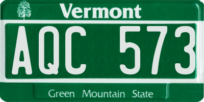 VT license plate AQC573